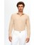 Slim Fit Bej İtalyan Yaka Gömlek 2HF02ORT5185 4