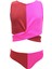 Omuz Askılı Çift Renk Çapraz Bağlama 50UV Kız Çocuk Bikini Takımı BY NESSI BYRD 1