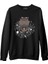 Örümcekler ve Yarasa Siyah Erkek Kalın Sweatshirt 1