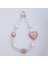 Parlayan Taş Tasarımlı 30MM Dot Drill Heart Telefon Bilek Askı Ipi, Rose Gold 1