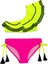 Tek Omuz,fırfırlı,su Taşı Ve Püskül Detaylı Neon Sarı-pembe 50UV Kız Çocuk Bikini Takımı BY NESSI BYRD 1