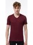 Erkek Bordo 3 Lü Paket Basic V Yaka Ince Modal Yaz Serinliği Tshirt 3M085 2