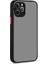 iPhone 12 Pro Max Kenarları Renkli Arkası Buğulu Şık Hux Silikon Kılıf 1