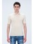 Erkek Polo Yaka Düğmeli Pamuklu Fitilli Triko Kısa Kollu T-Shirt 3