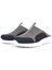Hakiki Deri Gri Siyah Comfort Spor Terlik 4