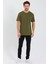 Erkek Pamuk Modal Oversize T-Shirt Haki 3