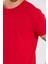 Erkek Pamuk Modal Regular Fit T-Shirt Kırmızı 2