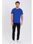 Erkek Pamuk Modal Regular Fit T-Shirt Saks 3