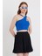 Kadın Askılı Crop Kaşkorse Saks 1