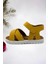 Sarı Cırt Cırtlı Unisex Bebek Sandalet 2