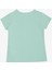 Kız Çocuk Tişört Yazı Baskılı Taşlı 8-14 Yaş, Su Yeşili 2
