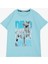 Erkek Çocuk Tişört Kükreyen Dinozor Baskılı 5-10 Yaş, Açık Mavi 1