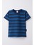 Erkek Çocuk Tişört Patlı Çizgili 1-4 Yaş, Lacivert Melanj 1