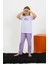 Kız Çocuk Kısa Kol Lila Penye Pijama Takım 20432 1