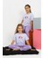 Kız Çocuk Kısa Kol Lila Penye Pijama Takım 20432 3