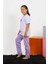 Kız Çocuk Kısa Kol Lila Penye Pijama Takım 20432 4
