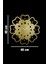 Mercan Model Dekoratif Metal Lazer Kesim Akar SESSİZ Mekanizmalı Duvar Saati (40*40 Cm) 4