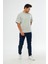 Ajurlu Gri Oversize Bol Kalıp Basic T-Shirt 2