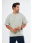 Ajurlu Gri Oversize Bol Kalıp Basic T-Shirt 5