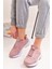 Günlük Kadın Sneaker Spor Ayakkabı Desenli Hafif Yüksek Taban Bağcıklı 001 3