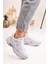 Günlük Kadın Sneaker Spor Ayakkabı Desenli Hafif Yüksek Taban Bağcıklı 001 5