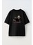 Unisex Alıstın Post Malone Tasarım Baskılı Pamuk Sıyah Oversize T-Shirt 1