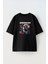 Unisex American Pug Dog Tasarım Baskılı Pamuk Sıyah Oversize T-Shirt 1