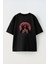 Unisex Hipnoz Tasarım Baskılı Pamuk Sıyah Oversize T-Shirt 1