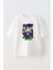 Unisex Jokerler Mor ve Yesil Tasarım Baskılı Pamuk Beyaz Oversize T-Shirt 1