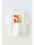 Unisex Beach Life Tasarım Baskılı Pamuk Beyaz Oversize T-Shirt 1