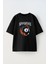 Unisex Bilardo Topu Tasarım Baskılı Pamuk Sıyah Oversize T-Shirt 1
