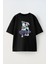 Unisex Satoru Gojo Jujutsu Kaisen Anime Tasarım Baskılı Pamuk Sıyah Oversize T-Shirt 1