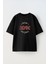 Unisex Acdc Voltage Tasarım Baskılı Pamuk Sıyah Oversize T-Shirt 1