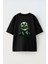 Unisex The Joker Tasarım Baskılı Pamuk Sıyah Oversize T-Shirt 1
