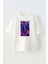 Unisex Lost Retro Tasarım Baskılı Pamuk Beyaz Oversize T-Shirt 1