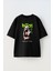 Unisex Turbanlı Girl Tasarım Baskılı Pamuk Sıyah Oversize T-Shirt 1