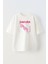 Unisex Sakura Cherry Blossom Haiku Tasarım Baskılı Pamuk Beyaz Oversize T-Shirt 1