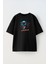 Unisex Savage Wall And Art Print Tasarım Baskılı Pamuk Sıyah Oversize T-Shirt 1