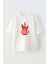 Unisex Just Rock Tasarım Baskılı Pamuk Beyaz Oversize T-Shirt 1
