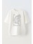 Unisex Skeleton Mifer Tasarım Baskılı Pamuk Beyaz Oversize T-Shirt 1