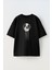 Unisex Wolverine Bıcak Tasarım Baskılı Pamuk Sıyah Oversize T-Shirt 1