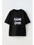 Unisex Game Over Tasarım Baskılı Pamuk Sıyah Oversize T-Shirt 1
