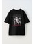Unisex Star Wars Stormtrooper Tasarım Baskılı Pamuk Sıyah Oversize T-Shirt 1