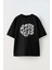 Unisex Stay Weird Tasarım Baskılı Pamuk Sıyah Oversize T-Shirt 1