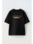 Unisex Level Up Tasarım Baskılı Pamuk Sıyah Oversize T-Shirt 1