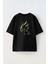 Unisex Goku Yellow Tasarım Baskılı Pamuk Sıyah Oversize T-Shirt 1