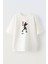 Unisex Boxing Blıtz Tasarım Baskılı Pamuk Beyaz Oversize T-Shirt 1