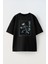 Unisex Muichiro Tokito Tasarım Baskılı Pamuk Sıyah Oversize T-Shirt 1