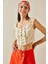 Bej Fırfırlı Askılı Crop Bluz 5YXK2-48797-25 3