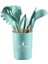 Ahşap Saplı Silikon 12'li Mutfak Aracı Spatula Kaşık Seti (Yurt Dışından) 1